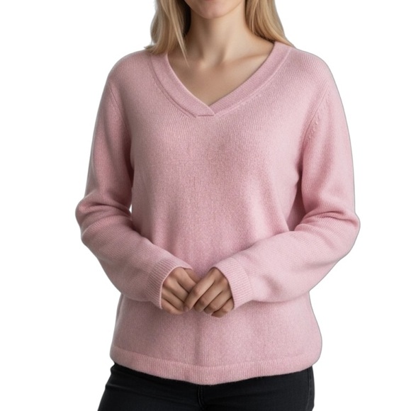 Angora Wool Blend Dusty Rose Sweater - Picture 1 of 8